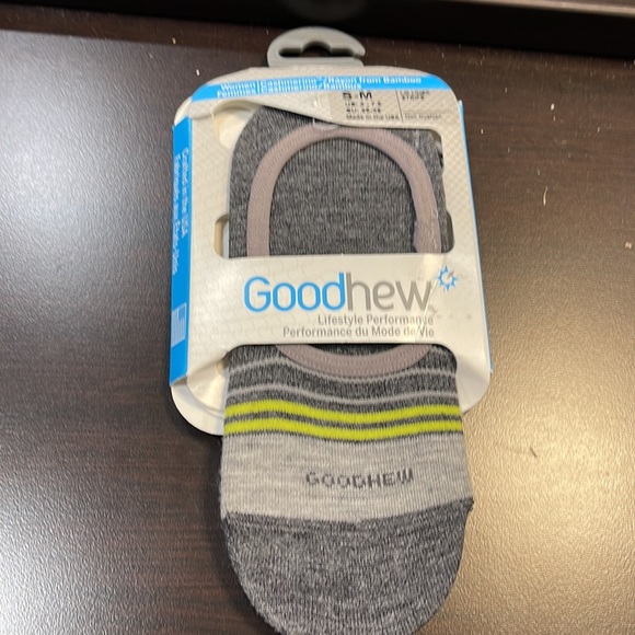 Goodhew Lo liner Stripe merino wool socks 2 pair pack size S/M - Picture 5 of 11